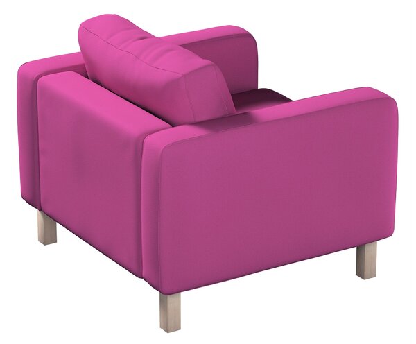Potah na křeslo IKEA Karlstad, krátký barva růžová látka pletený vzor