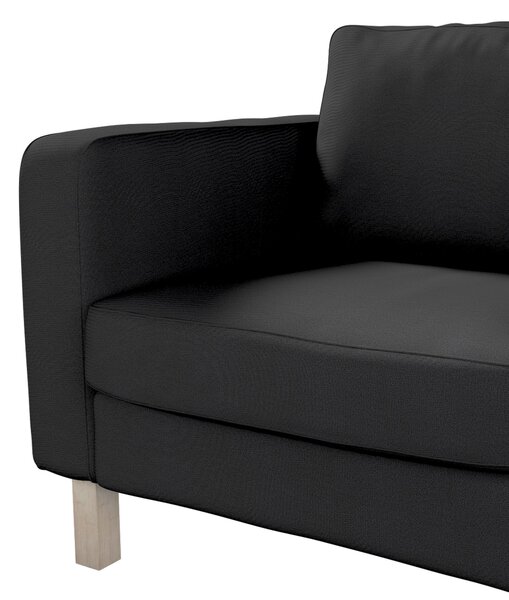 Potah na křeslo IKEA Karlstad, krátký barva černá látka pletený vzor