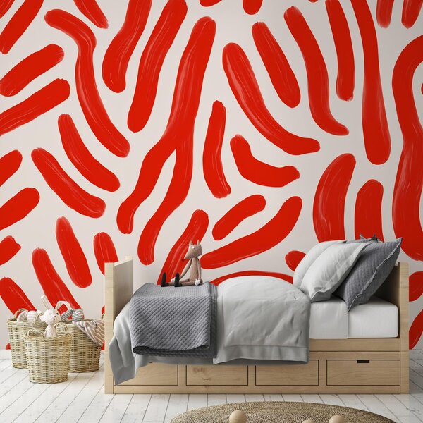 Fototapeta - Červené tahy (245x170 cm)