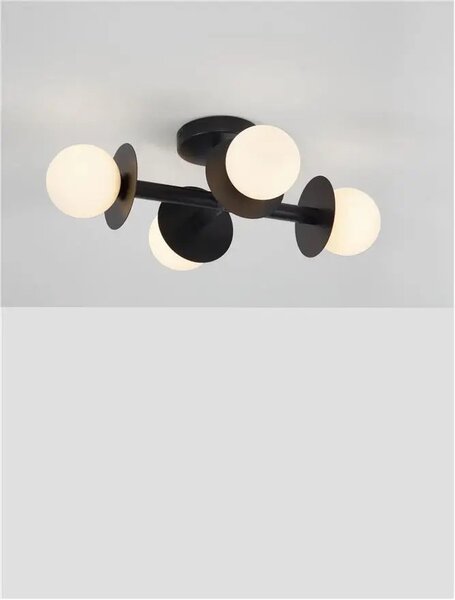 Designové stropní svítidlo Pielo 51 černé – Černá