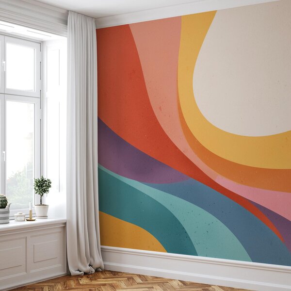 Fototapeta - Pestrobarevná vlna (245x170 cm)
