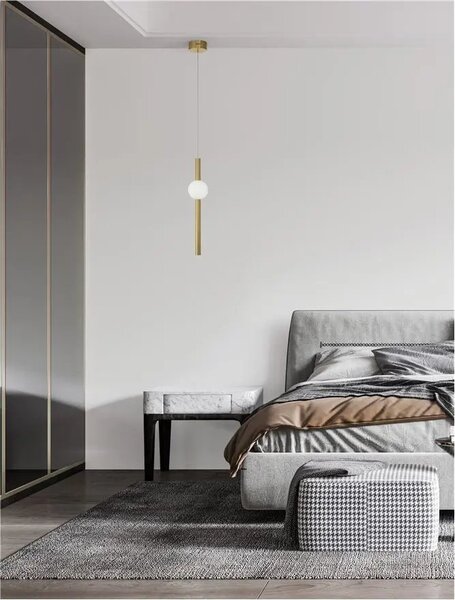 Retro lustr Neutron 12 zlaté – LED