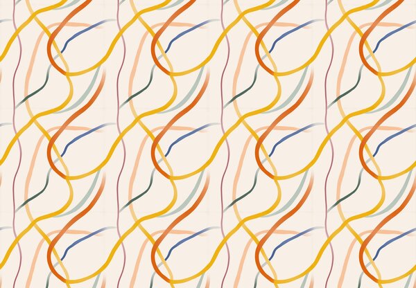 Fototapeta - Minimalistické barevné linie (245x170 cm)
