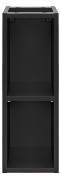 Sestava 2 koupelnových skříněk ADEL BLACK 140cm s deskou a černým regálem