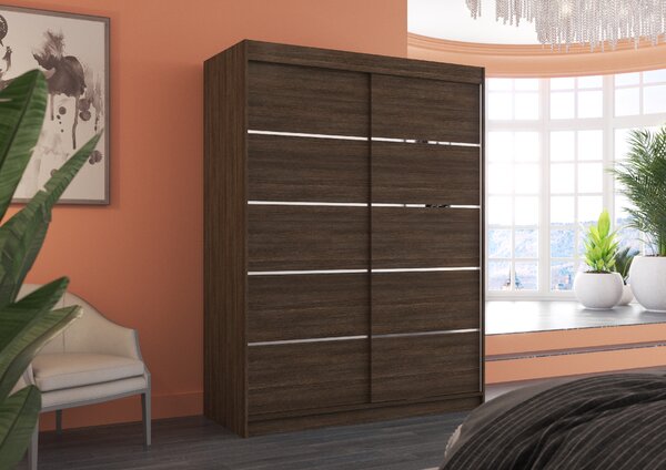 ADRK Šatní skříň posuvná LUFT CH 150, choco