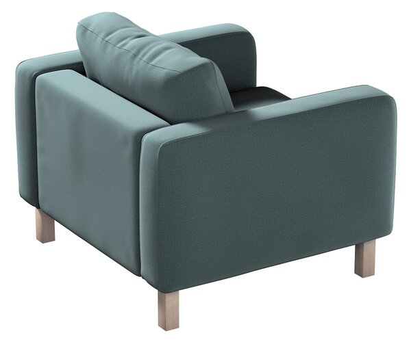 Potah na křeslo IKEA Karlstad, krátký barva zelená látka sametová