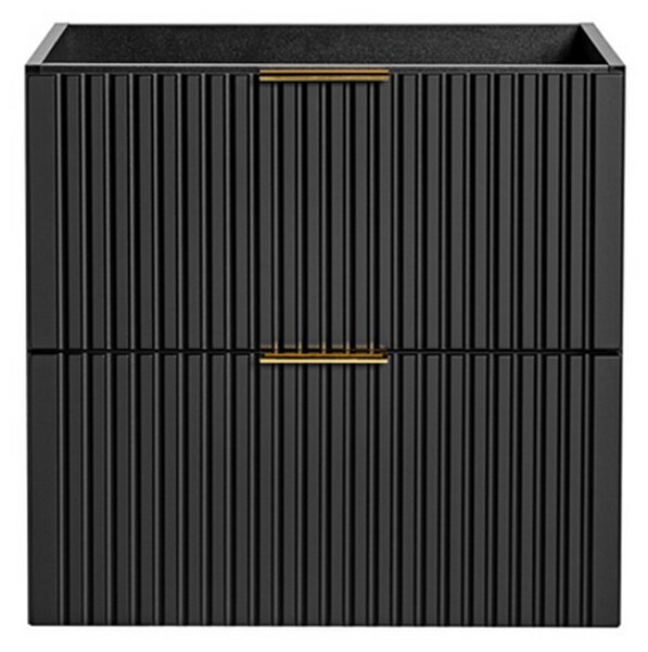 Sestava 2 koupelnových skříněk ADEL BLACK 140cm s deskou a černým regálem