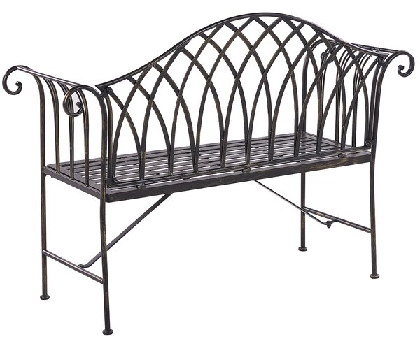 Zahradní lavice MILAZZO 130 cm Kov Černá