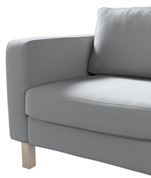 Potah na křeslo IKEA Karlstad, krátký barva šedá látka sametová