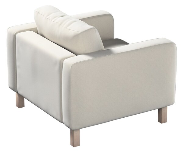 Potah na křeslo IKEA Karlstad, krátký barva šedá látka sametová