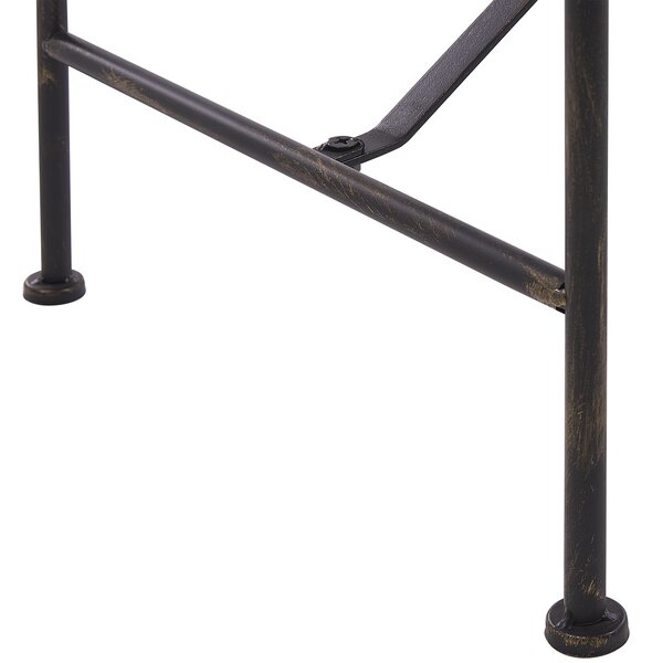 Zahradní lavice MILAZZO 130 cm Kov Černá