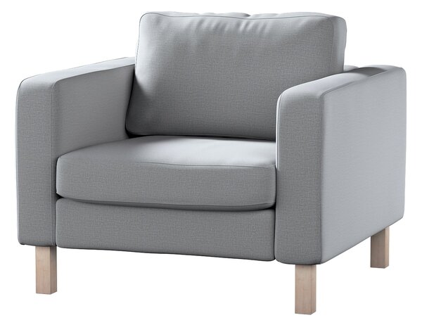 Potah na křeslo IKEA Karlstad, krátký barva šedá látka sametová