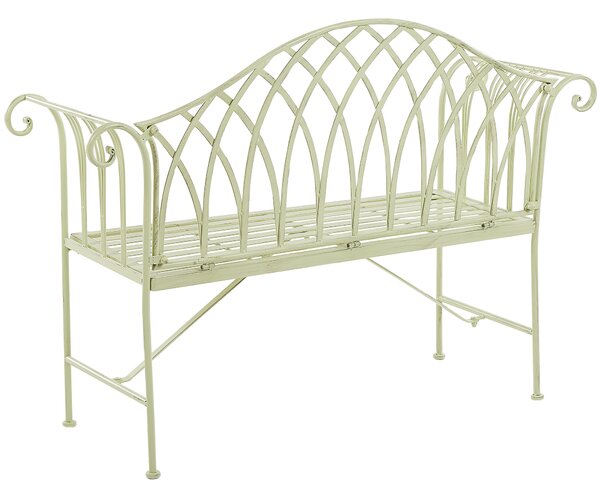 Zahradní lavice MILAZZO 130 cm Kov Světle zelená