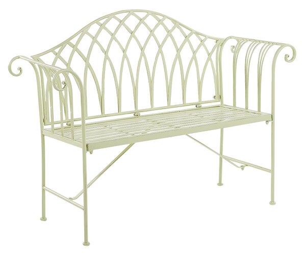 Zahradní lavice MILAZZO 130 cm Kov Světle zelená