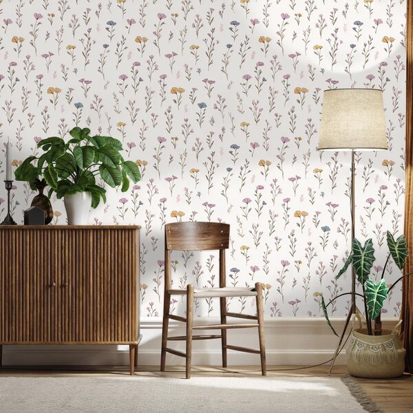 Fototapeta - Něžný kytičkový vzor (245x170 cm)