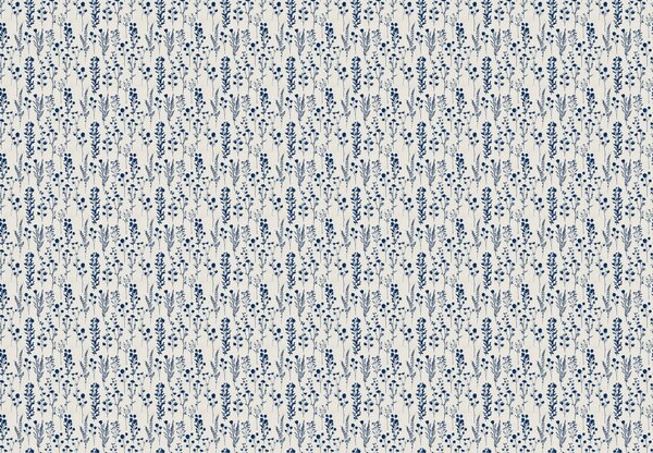 Fototapeta - Modré vzorované květy (245x170 cm)
