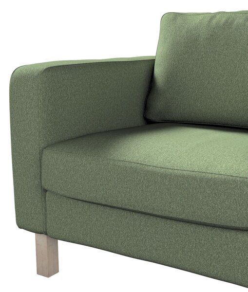 Potah na křeslo IKEA Karlstad, krátký barva zelená látka pletený vzor