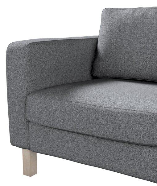 Potah na křeslo IKEA Karlstad, krátký barva šedá látka pletený vzor