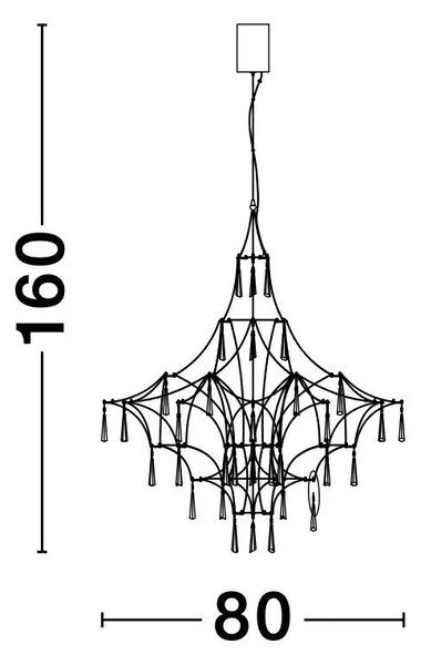 Křišťálový lustr Goro – LED