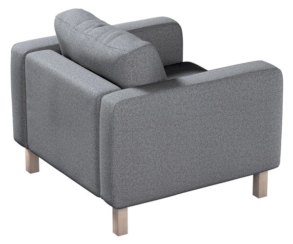 Potah na křeslo IKEA Karlstad, krátký barva šedá látka pletený vzor