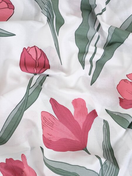 MK Lůžkoviny Bavlněný povlak na polštář Renforcé 50 x 70 cm - Tulipány