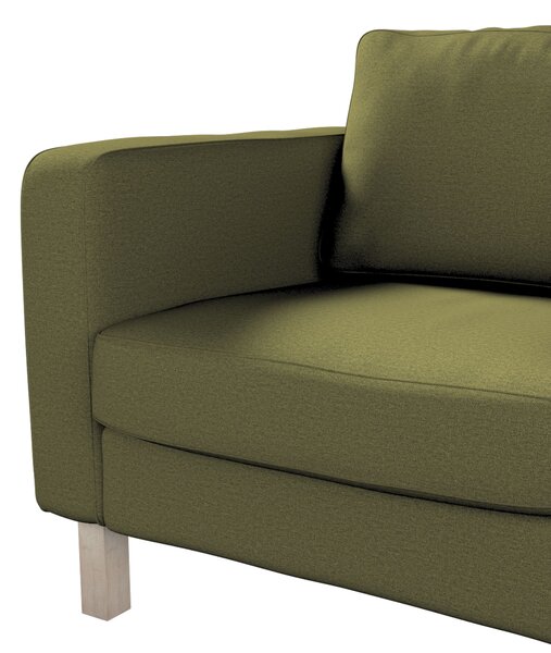 Potah na křeslo IKEA Karlstad, krátký barva zelená látka pletený vzor