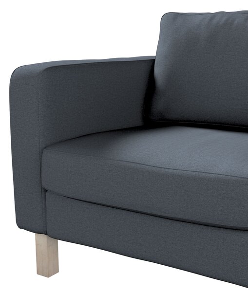 Potah na křeslo IKEA Karlstad, krátký barva modrá látka pletený vzor