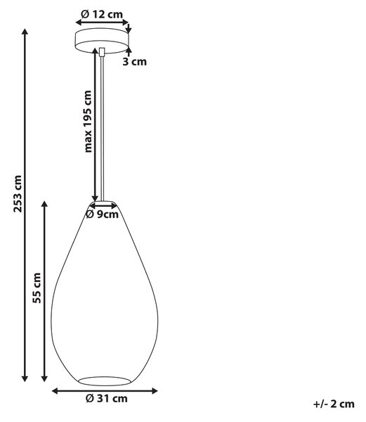 Závěsná lampa ANNOTTO Bavlna Béžová