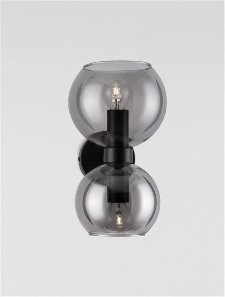 Designové nástěnné svítidlo Palmer 15 černé – E27