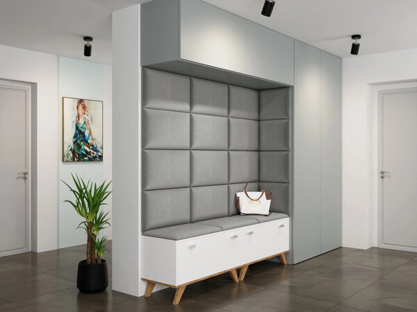 Čalouněný nástěnný panel 50x30 PAG - šedý
