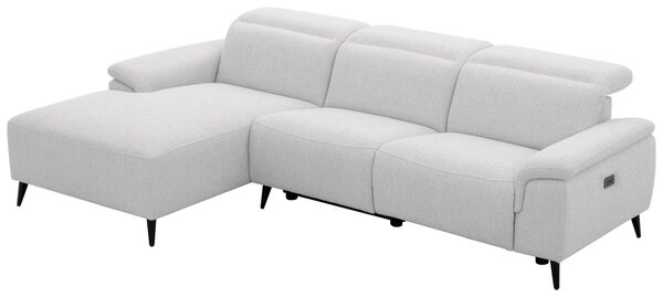 ROHOVÁ SEDAČKA, dřevo, kov, plast, textil, světle šedá, šedobílá Xora - Sedací soupravy