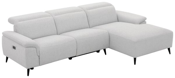 ROHOVÁ SEDAČKA, dřevo, kov, plast, textil, světle šedá, šedobílá Xora - Sedací soupravy