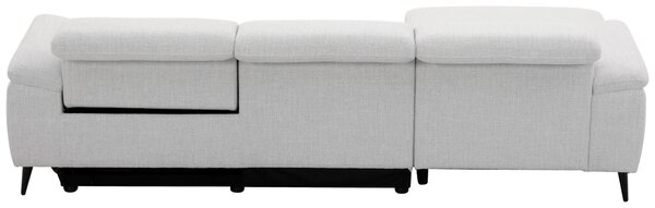 ROHOVÁ SEDAČKA, dřevo, kov, plast, textil, světle šedá, šedobílá Xora - Sedací soupravy