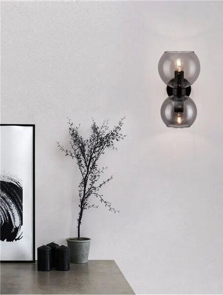 Designové nástěnné svítidlo Palmer 15 černé – E27