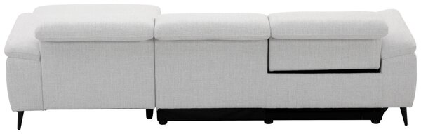 ROHOVÁ SEDAČKA, dřevo, kov, plast, textil, světle šedá, šedobílá Xora - Sedací soupravy