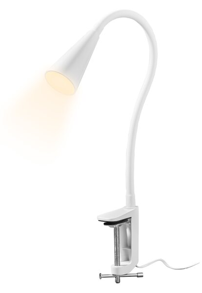 Livarno® Stolní LED lampa Freya (Led lampa s upnutím, bílá) (100397707004)