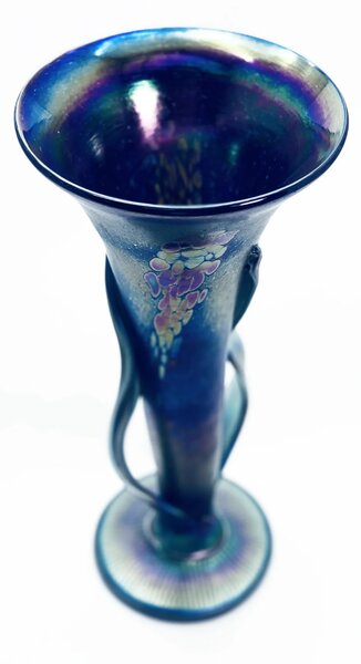 Sklárna Častolovice - Váza květ - trumpeta secese 29cm Art Nouveau