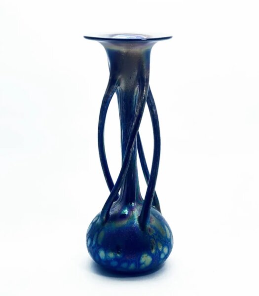 Sklárna Častolovice - Váza prostřihávaná secesní 30cm Art Nouveau