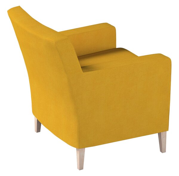 Potah na křeslo IKEA Karlstad barva žlutá látka pletený vzor
