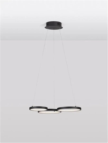 LED lustr Magnus 55 černé – Černá