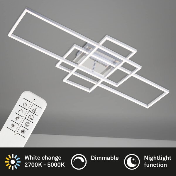 BRILO 3156-018 LED CCT rám 104 cm 2x19W 2500lm chrom - BRILO