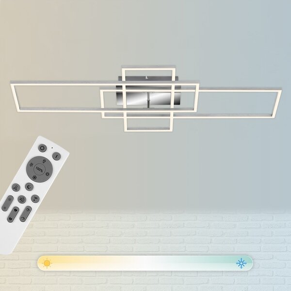 BRILO 3156-018 LED CCT rám 104 cm 2x19W 2500lm chrom - BRILO