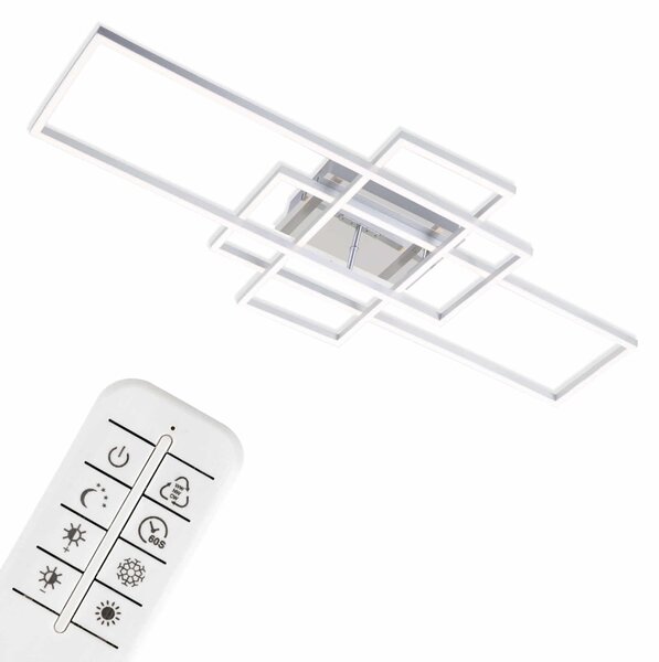 BRILO 3156-018 LED CCT rám 104 cm 2x19W 2500lm chrom - BRILO