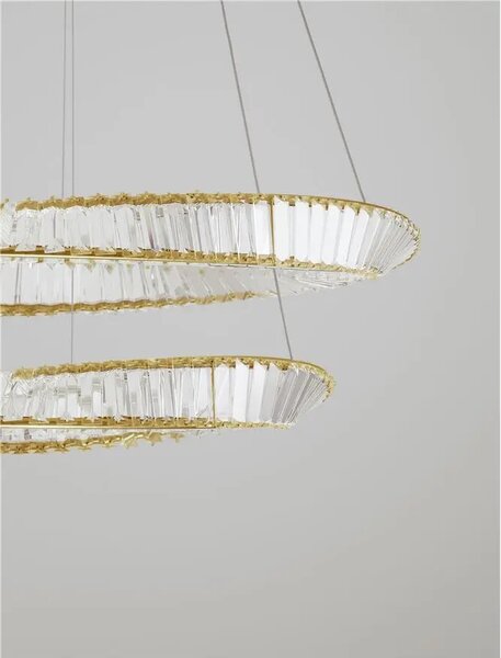 Křišťálový lustr Aurelia 70W 80 zlaté – LED