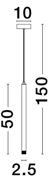Moderní lustr Trimle 50 černé – Černá