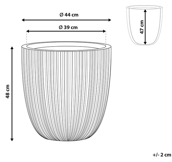 Květináč CHIOS 44 cm Šedá