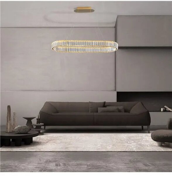 Křišťálový lustr Aurelia 92 zlaté – LED