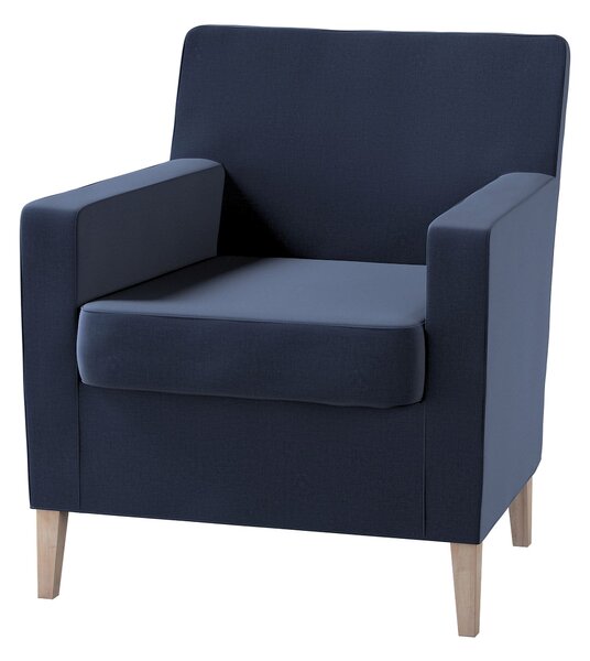 Potah na křeslo IKEA Karlstad barva tmavě modrá látka sametová