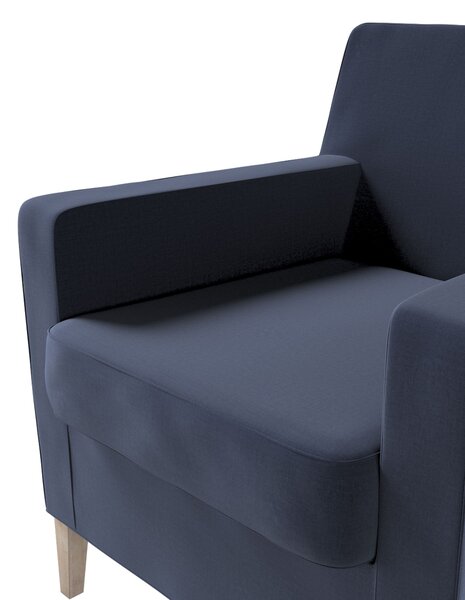 Potah na křeslo IKEA Karlstad barva tmavě modrá látka sametová