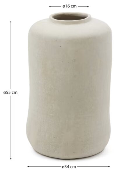 Bílá váza Kave Home Serina 55 cm